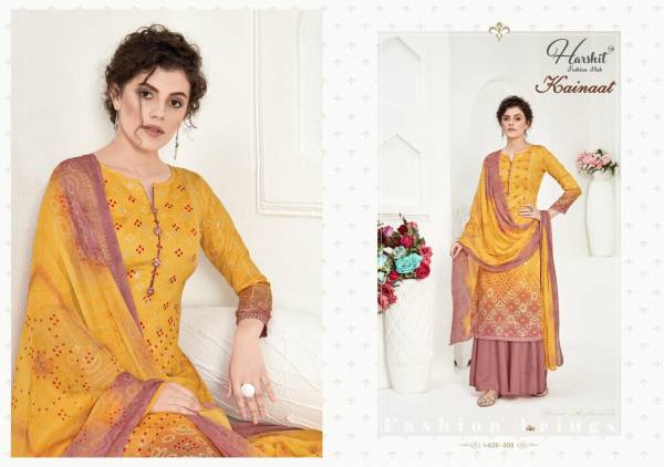 Alok Suit Kainaat Pure Zam Cotton Bandhani Digital Style Print with Foill Work Plazzo Salwar Suit Collections